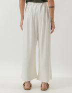 Calça Pantalona Cropped Vera Off White