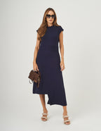 Vestido Desconstruído Jordana Azul Marinho