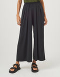 Calça Pantalona Cropped Vera Fresh Preta