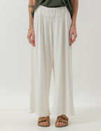 Calça Pantalona Cropped Vera Off White