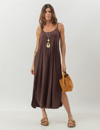 Vestido Luciana Marrom