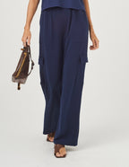 Calça Cargo Safira Azul Marinho