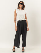 Calça Pantalona Cropped Vera Preta