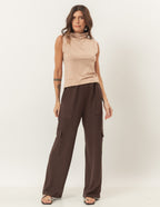 Calça Cargo Safira Marrom