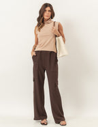Calça Cargo Safira Marrom