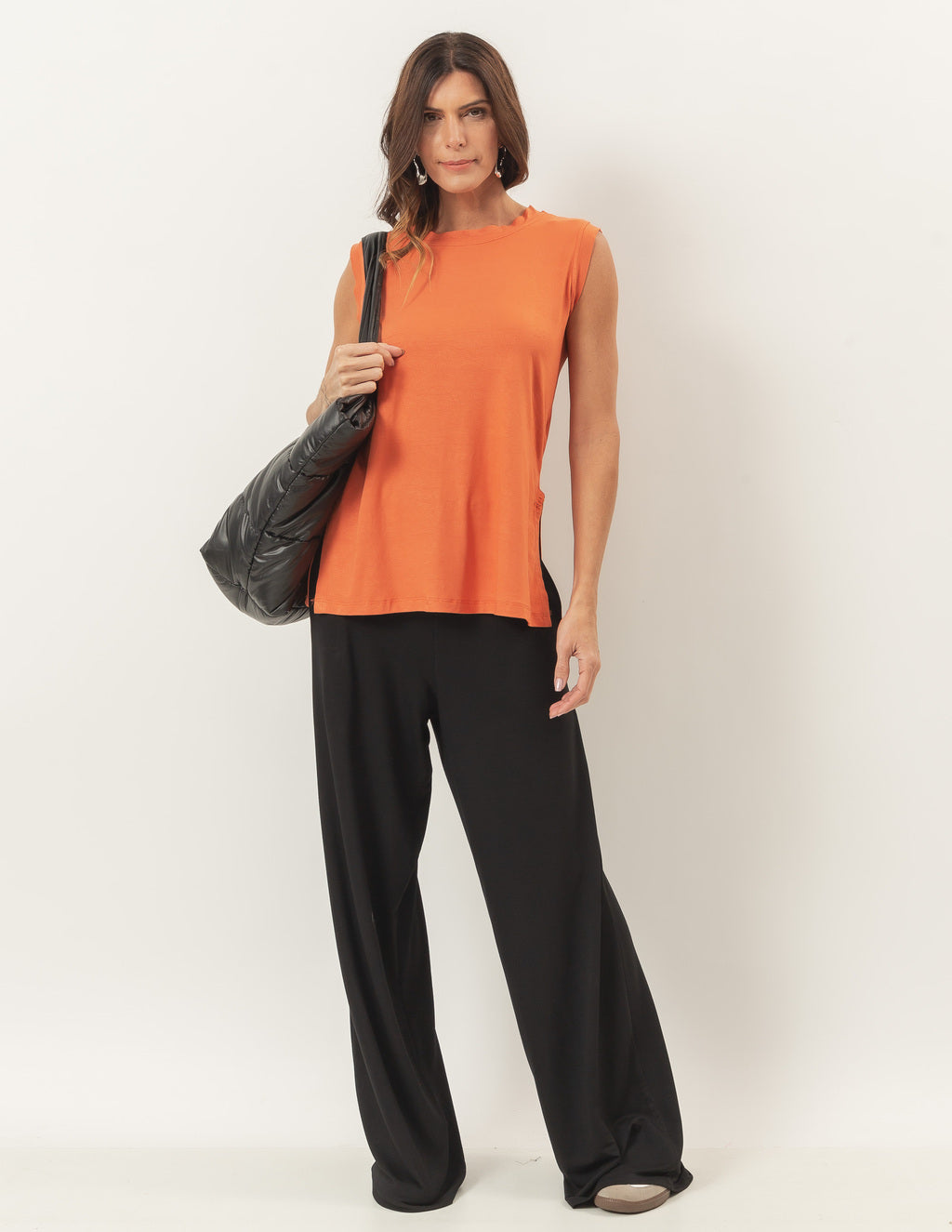 Blusa Regata Fendas Terracota