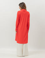 Cardigan Longo Vermelho