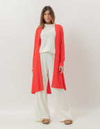 Cardigan Longo Vermelho
