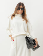 Conjunto Blusa Panamá Off White E Saia Melanie Off White