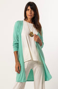 Cardigan Assimétrico Curto Pistache