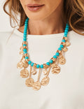 Colar Mix Dourado e Turquesa