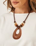 Colar Oval Vazado Com Mix De Pedras