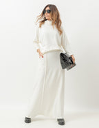Conjunto Blusa Panamá Off White E Saia Melanie Off White