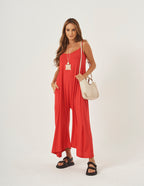 Macacão Pantalona Veronica Vermelho