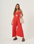 Macacão Pantalona Veronica Vermelho