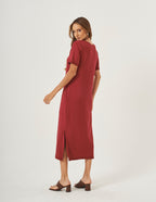 Vestido Jade Bordô