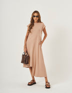 Vestido Desconstruído Jordana Bege