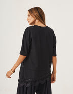 Conjunto Blusa Chiara Preta e Calça Aladin Preta