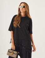 Conjunto Blusa Chiara Preta e Calça Aladin Preta