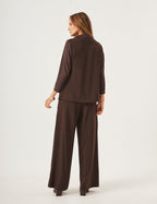 Conjunto Panama Marrom Com Colete Melanie Marrom