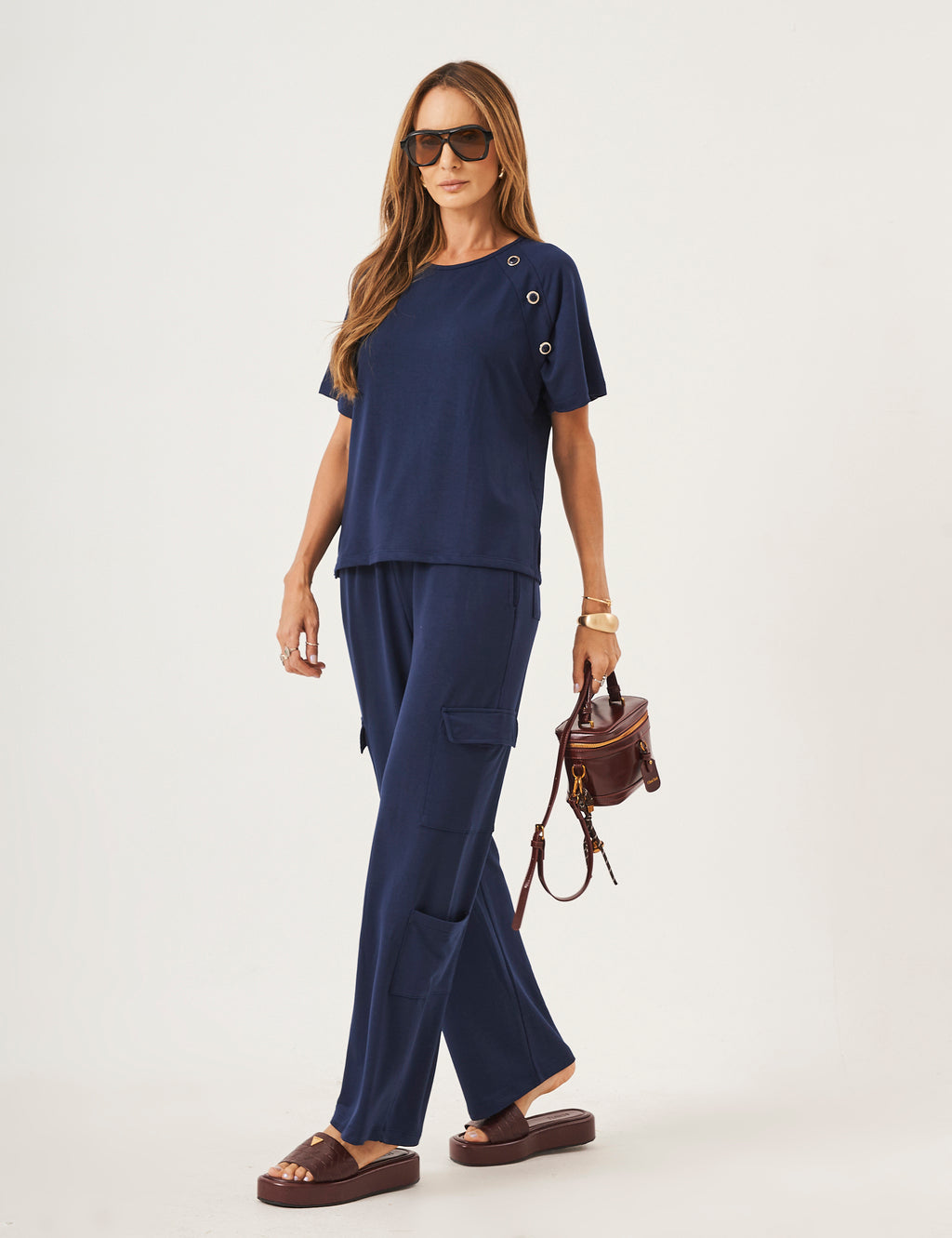 Conjunto Clarissa Azul Marinho