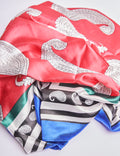 Lenço Estampado Rosa e Azul