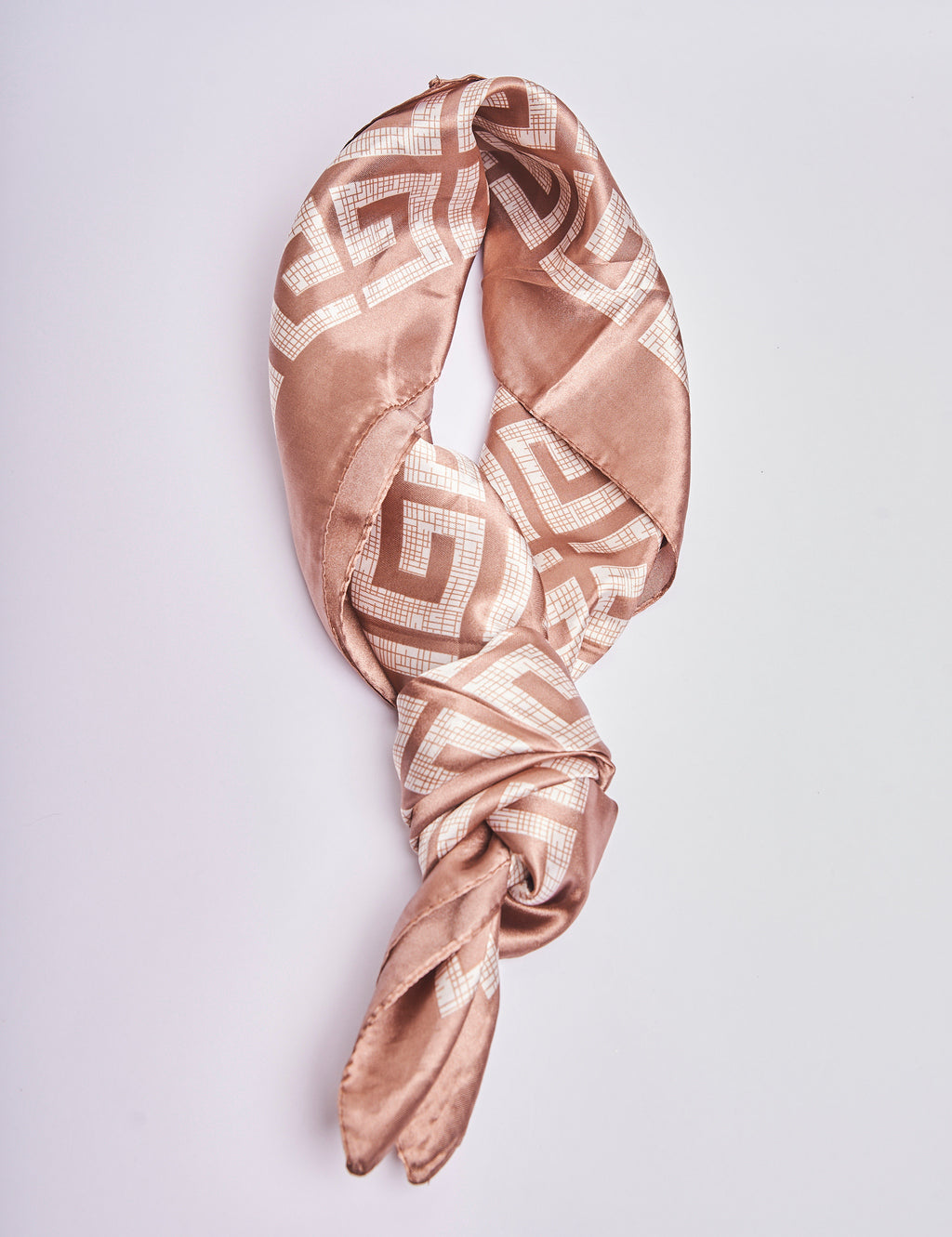 Lenço Quadriculado Rose e Off White