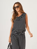 Conjunto Ella Listrado preto e branco