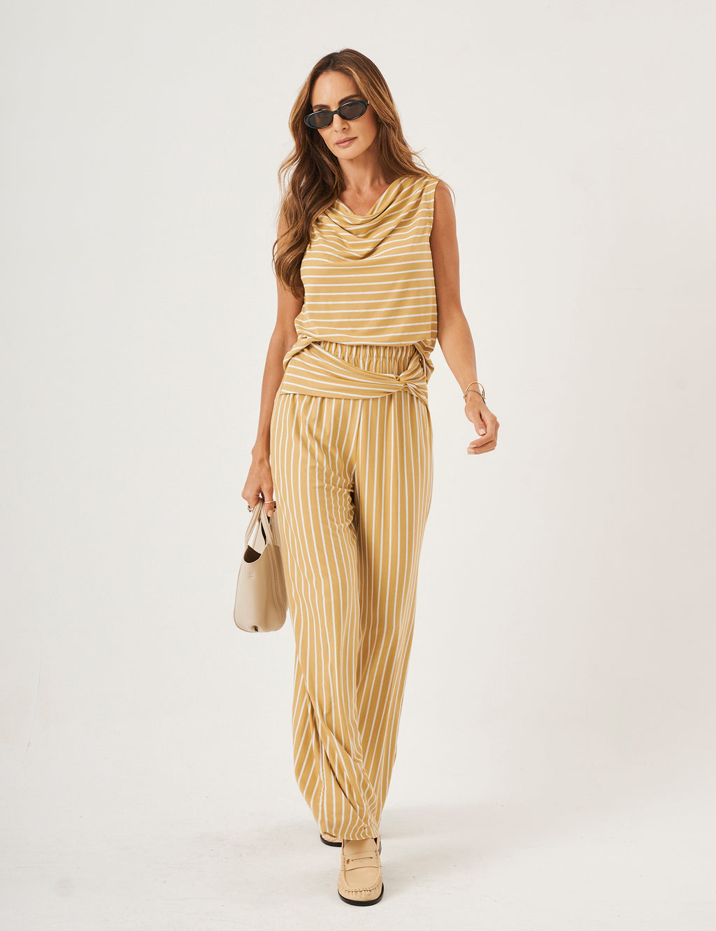 Conjunto Ella Listrado Amarelo