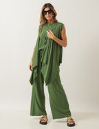 CONJUNTO KIMONO VERDE MILITAR