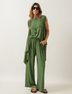CONJUNTO KIMONO VERDE MILITAR