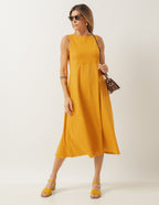Vestido Naomi Mostarda