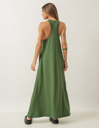 Vestido Nadador Santorini verde militar