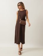 Vestido Naomi Marrom
