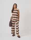 Conjunto Florence Listras Marrom