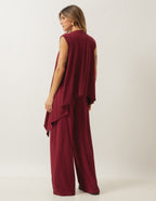 CONJUNTO KIMONO BORDÔ