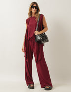 CONJUNTO KIMONO BORDÔ