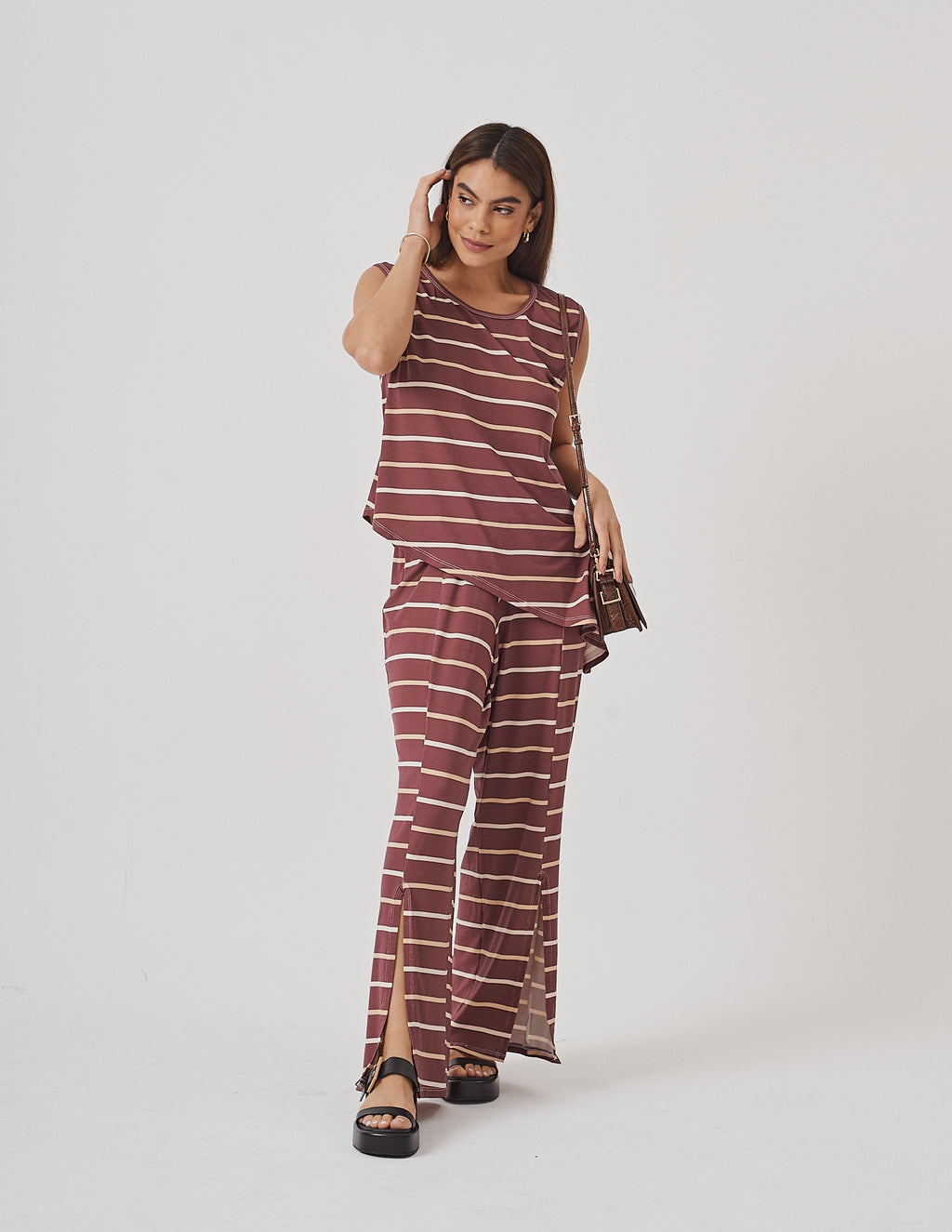 Conjunto Florence Listras Bordo
