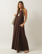 Vestido Nadador Santorini Marrom
