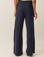 Calça Pantalona Panama Azul Marinho