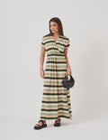 Vestido Claudia Listrado Verde