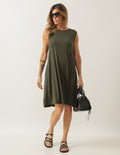 Vestido Liz Verde Militar