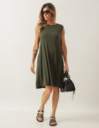 Vestido Liz Verde Militar