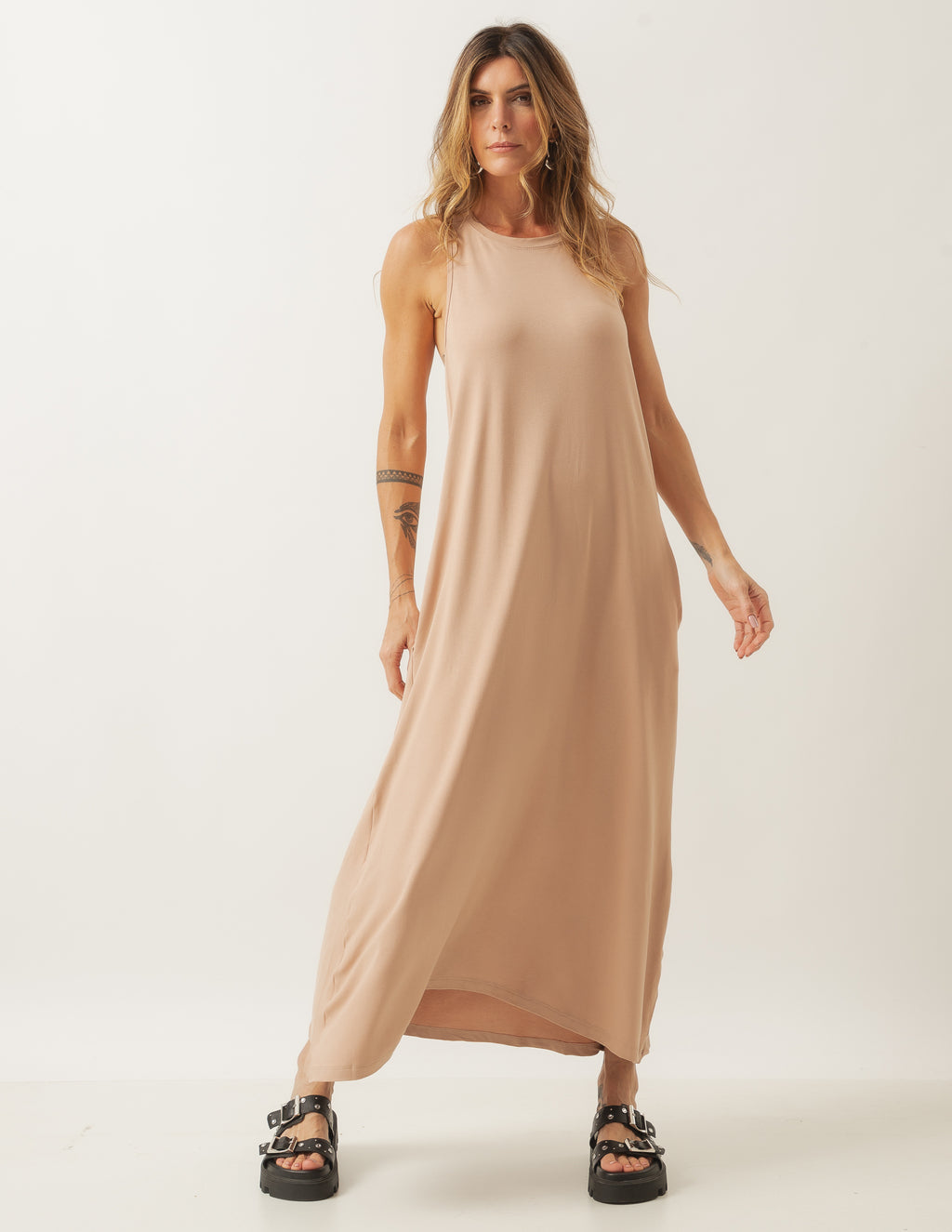 Vestido Nadador Santorini bege