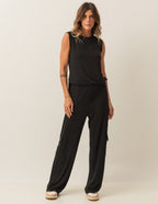 Calça Cargo Safira Preta