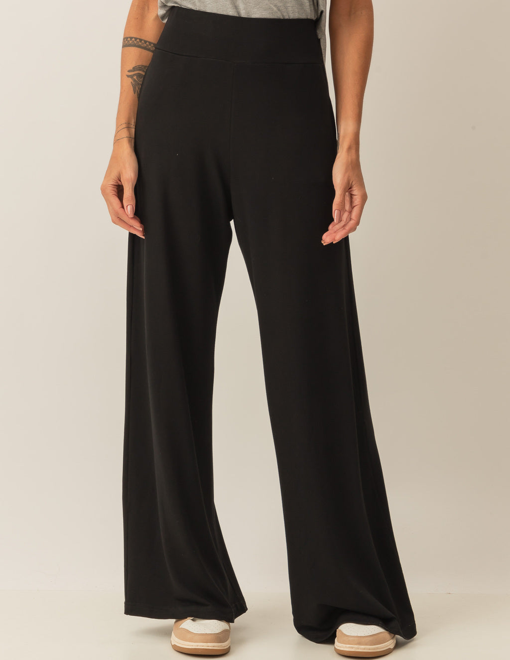 Calça Pantalona Panama Preta