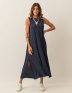 Kit Vestido Clara Azul Marinho / Preto / Off White Único