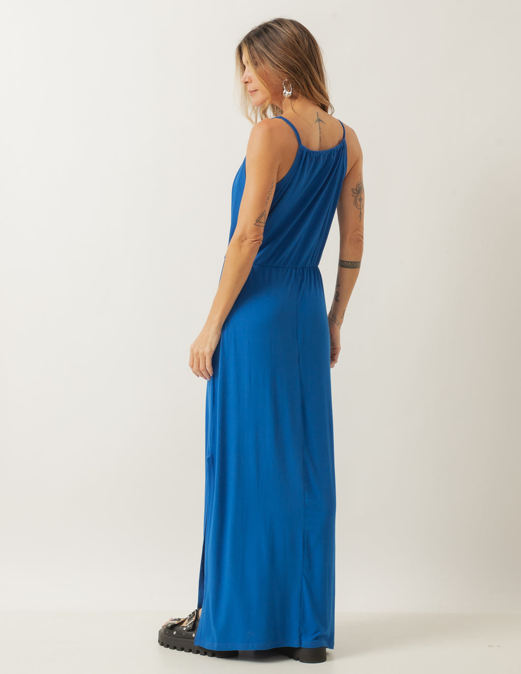 VESTIDO LONGO LAURA AZUL BIC