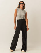Calça Pantalona Panama Preta