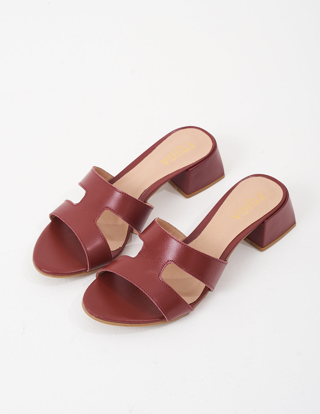 Sandália Mule em Couro Noir Malbec